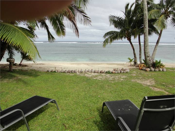 View of Beach from sun loungers