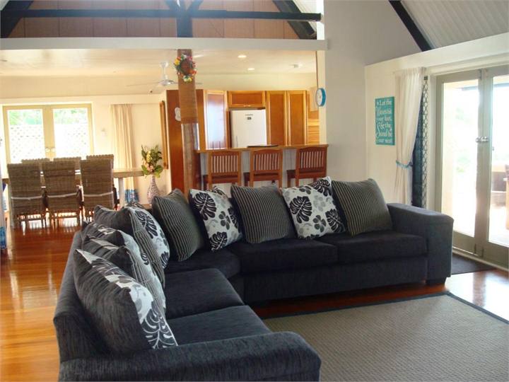 Lounge area with 42inch T.V and Stereo