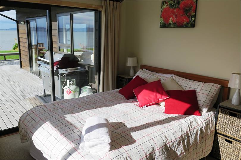 Queen Bedroom with panoramic lake views