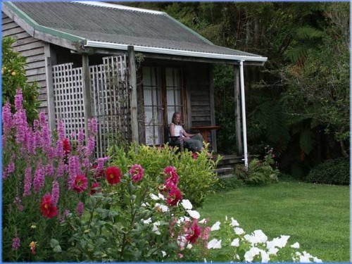 flower garden from front deck
