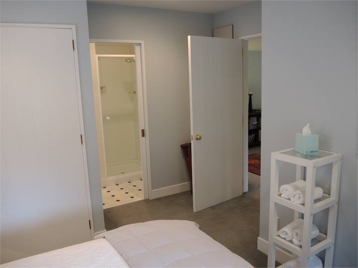 Looking from cottage bedroom to the sitting room