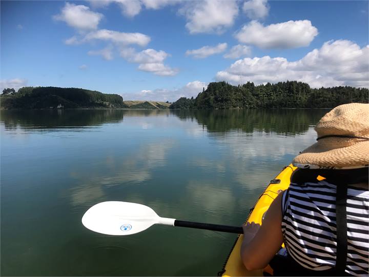 Kayaking on Lake Rotoehu