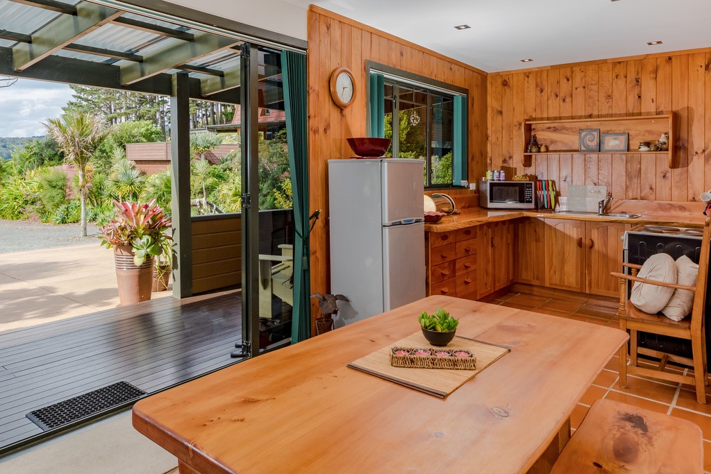 Dining and Kauri crafted kitchen