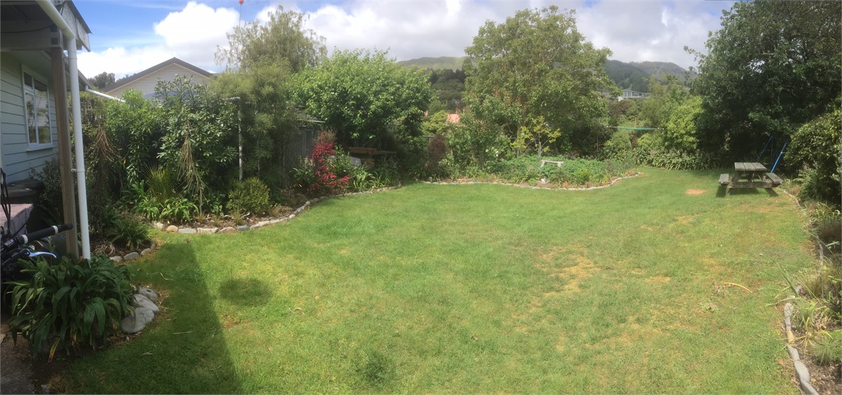 Private and sheltered back garden