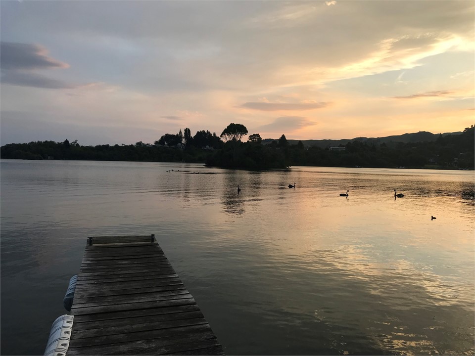 Otumutu Lagoon at sunset