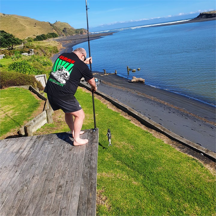 Catch fish from the deck