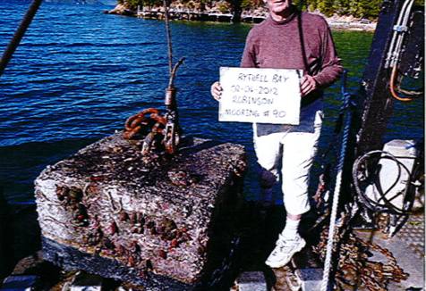 Mooring: A 1.3 TON block suitable for a 6 m vessel