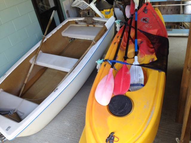 two sit on, row boat, canadian canoes +