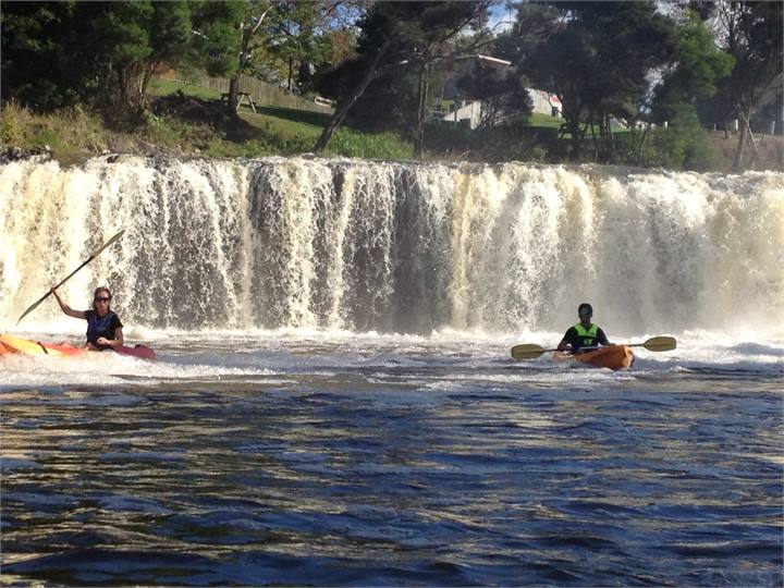 Kayaking at the waterfalls