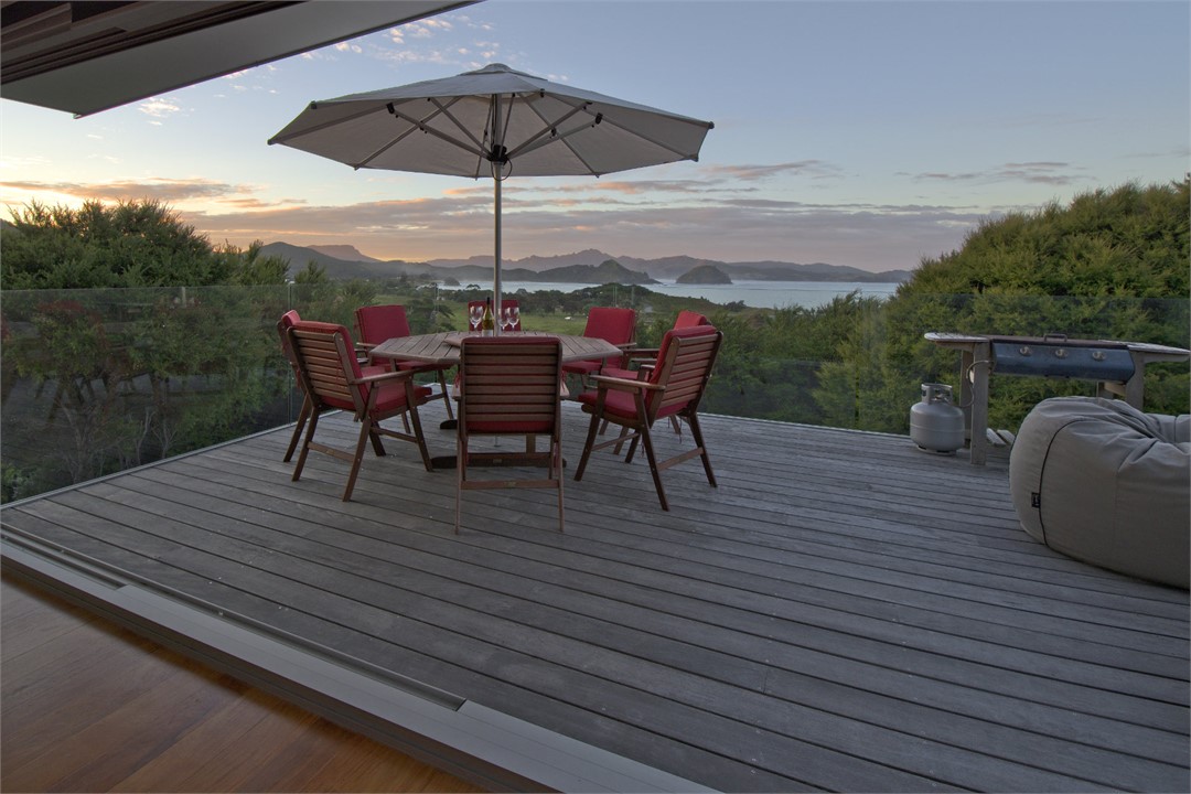 Sea view from deck main house