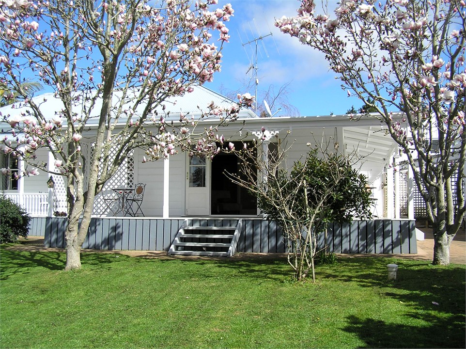 Grass area by the verandah at the back of the hous