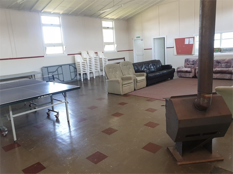 Lounge with ping pong table