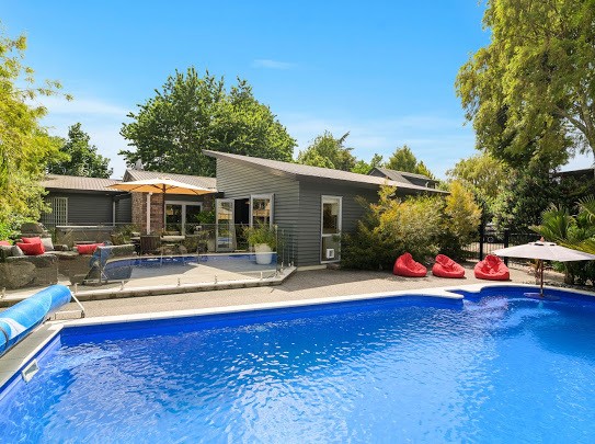 Pool, spa outdoor entertainment area