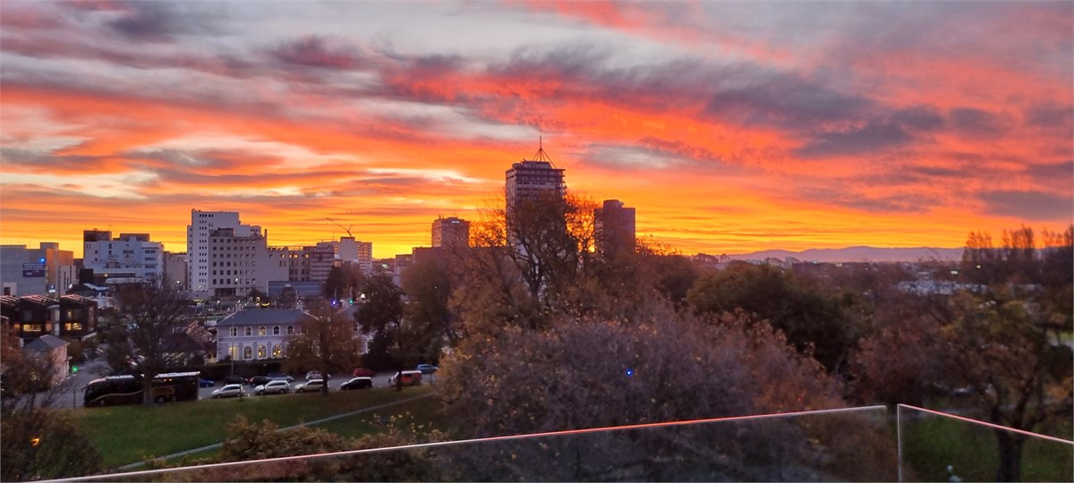 View of the city from the property