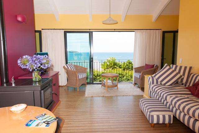 View through the living room