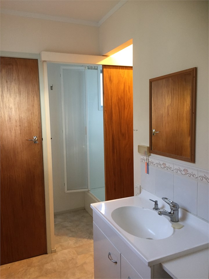 Main washroom and shower inside