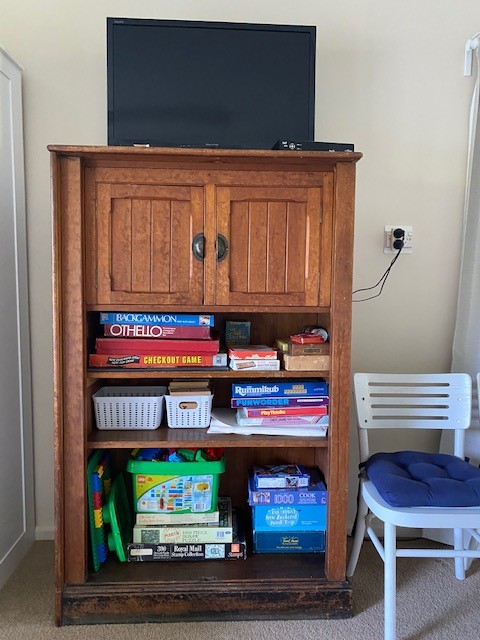 Downstairs - a great place for games, TV and relax