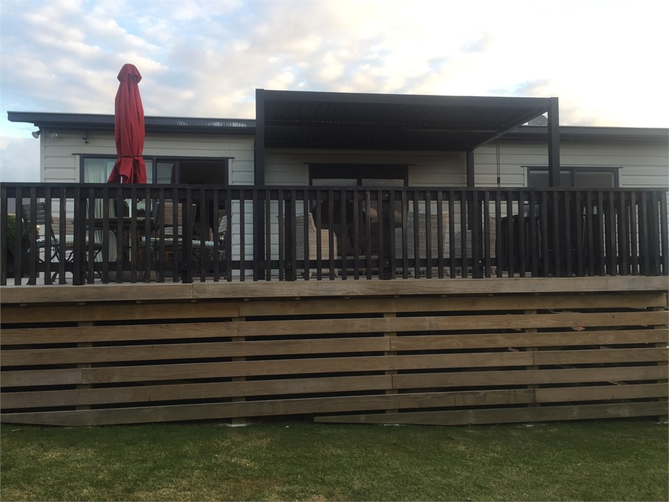 Covered part of the deck