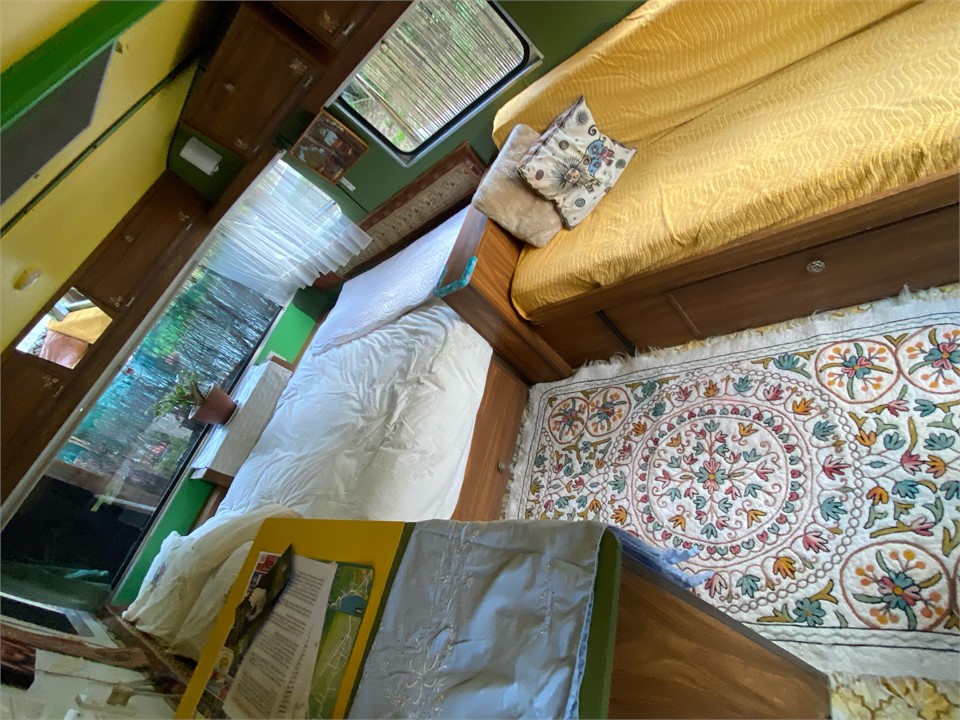 inside the retro caravan
