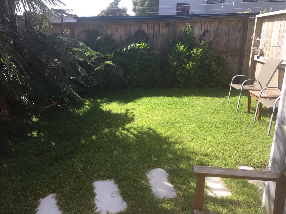 Flat private outdoor garden