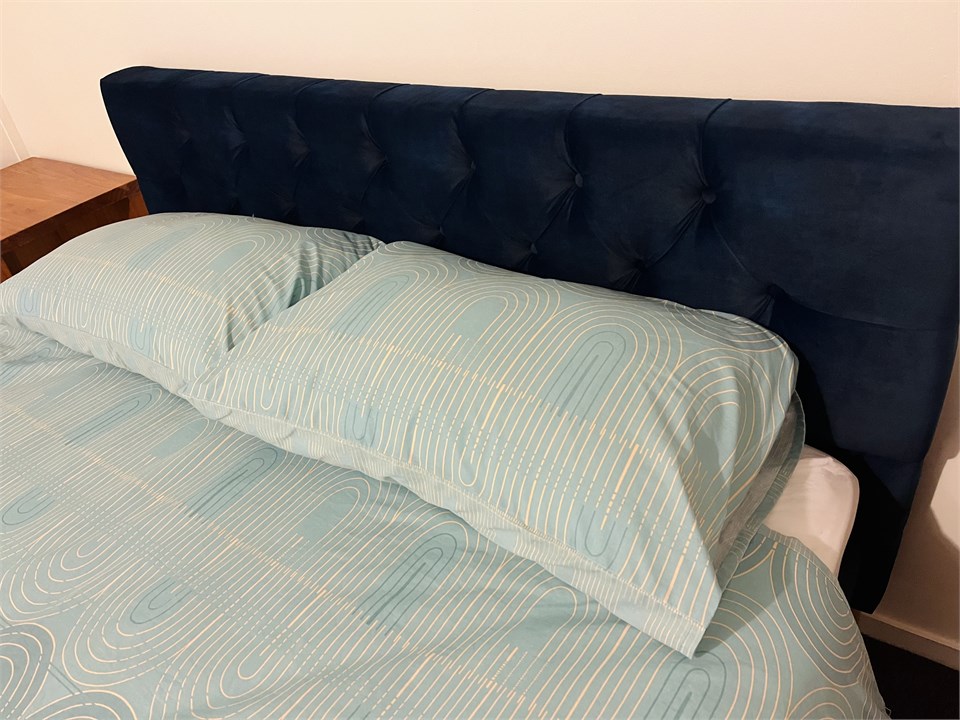 USB chargers on each side of bedframe