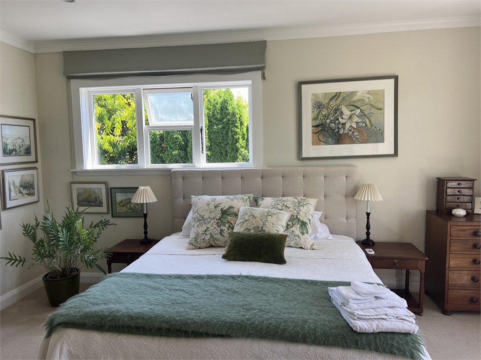 Upstairs master bedroom with super king bed