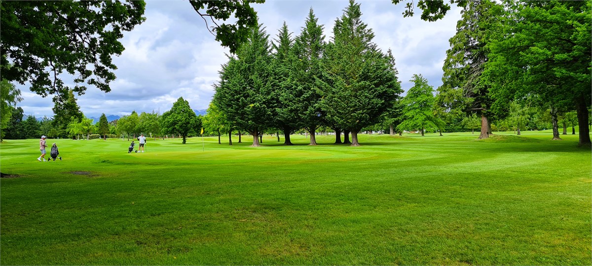 Golf course opposite house