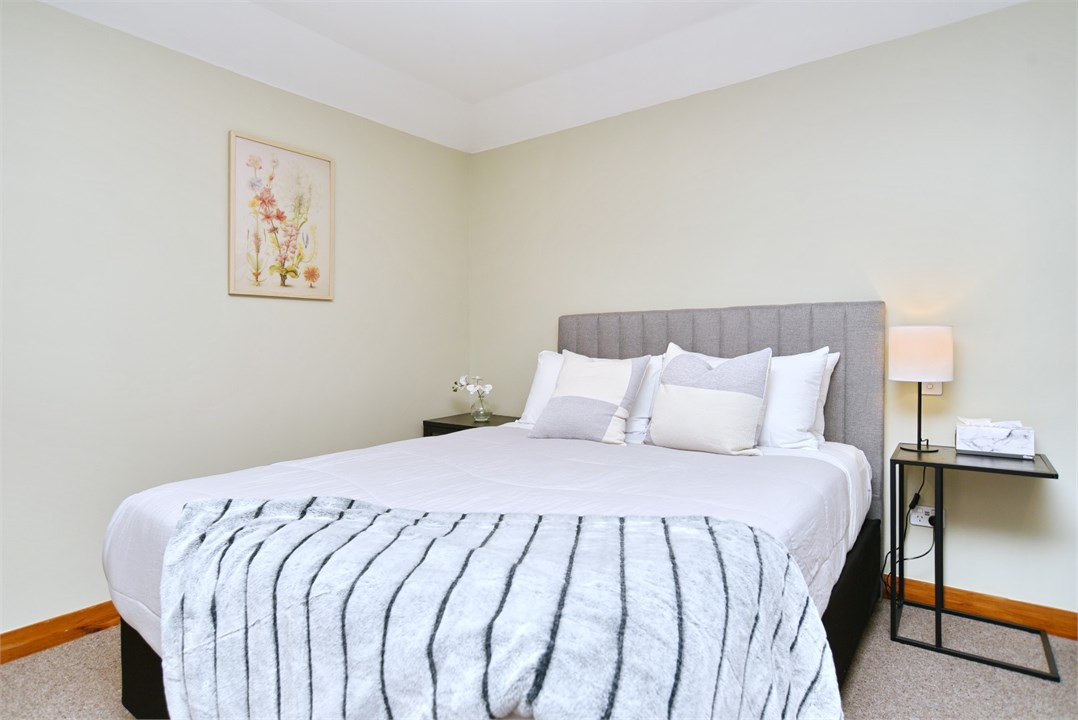 The studio has a Queen bed