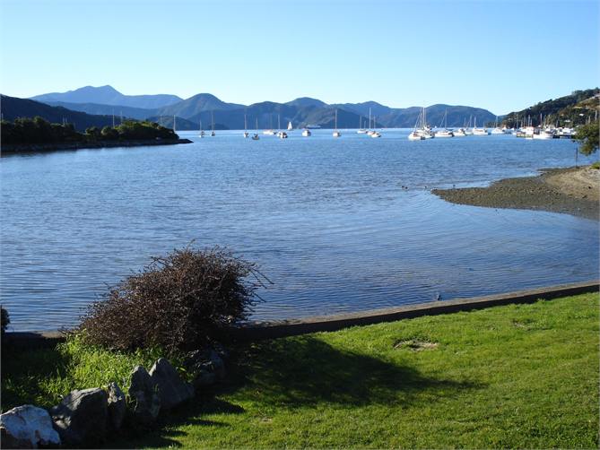 Looking out into the bay