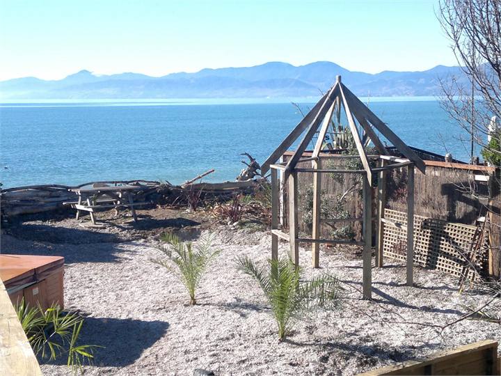 View over garden to Nelson