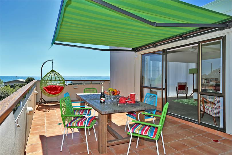 Stunning sea views from the huge deck