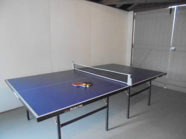 Table tennis table in new games room