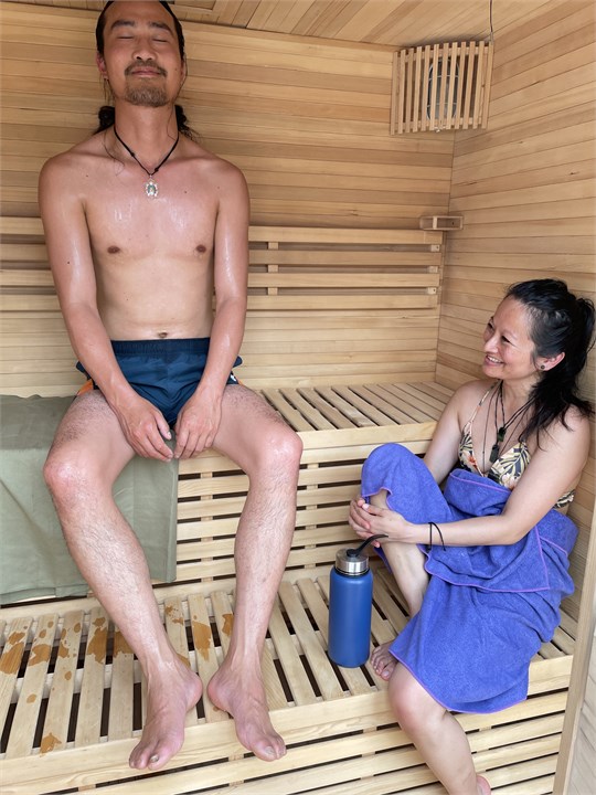 Enjoy the traditional Finnish sauna cabin after a 