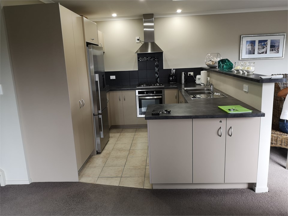 Kitchen towards dining