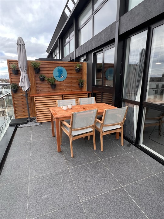 Seating area outside on the balcony