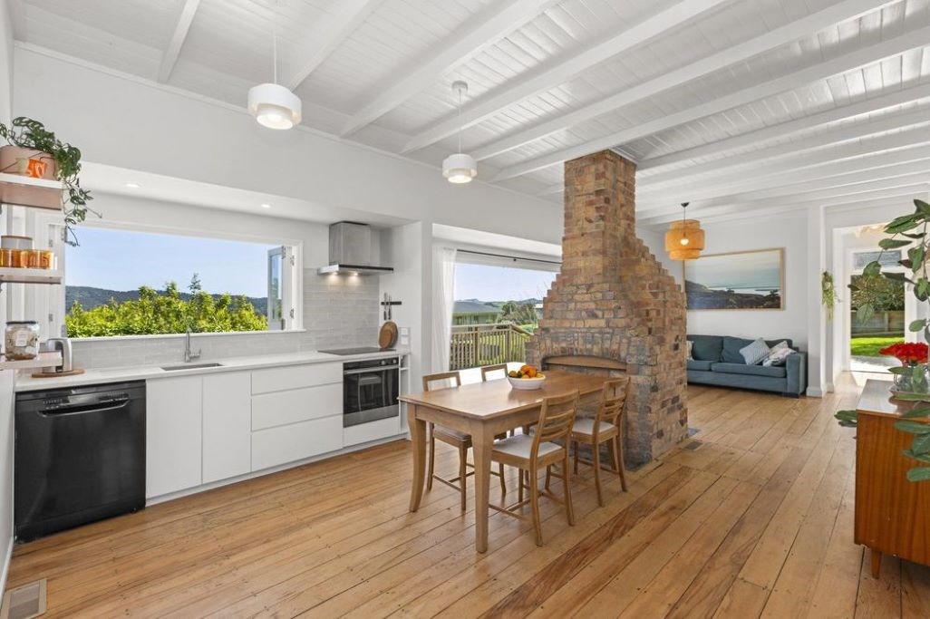 Kitchen and views north