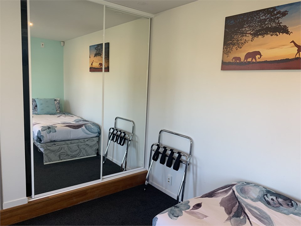 Full length mirrors on wardrobe doors