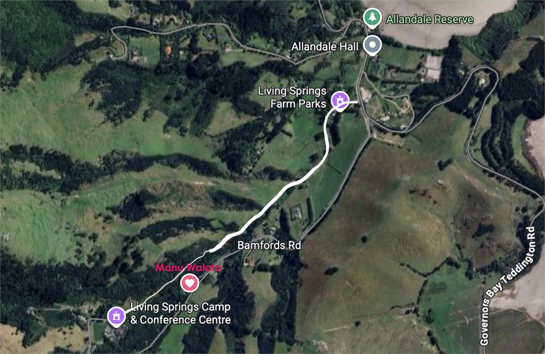 Map showing the location of Manu Waiata