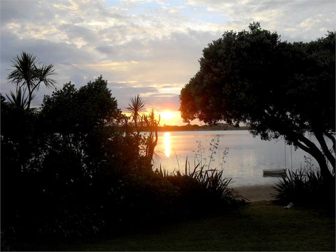 View from house at night