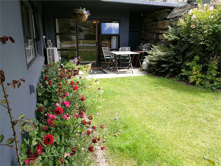 Apartment entrance and private courtyard/BBQ