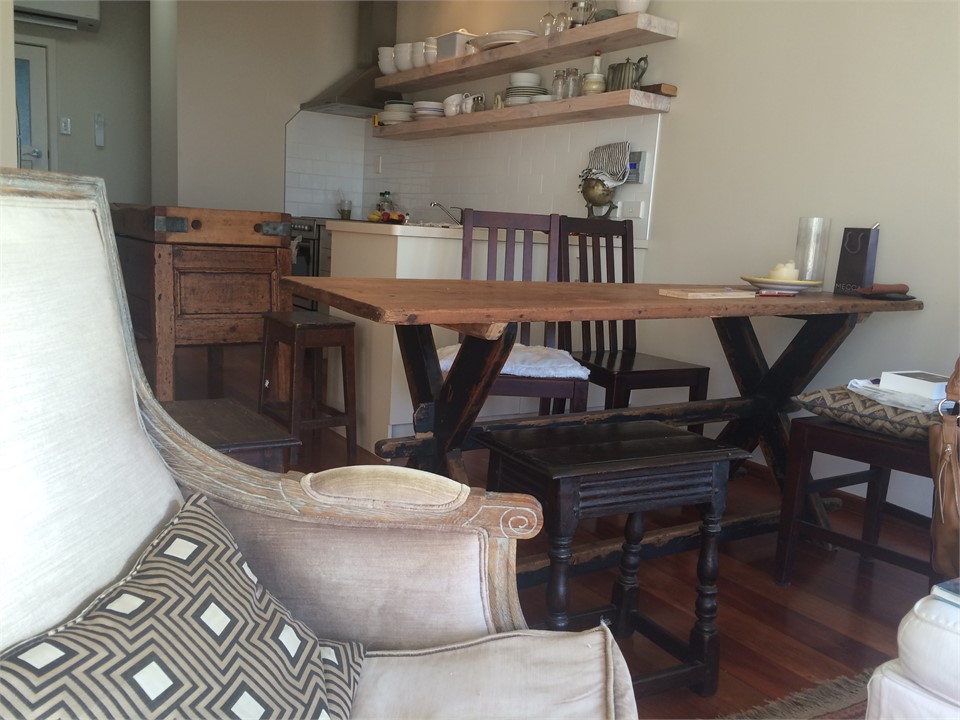 Charming combined kitchen/dining/living area