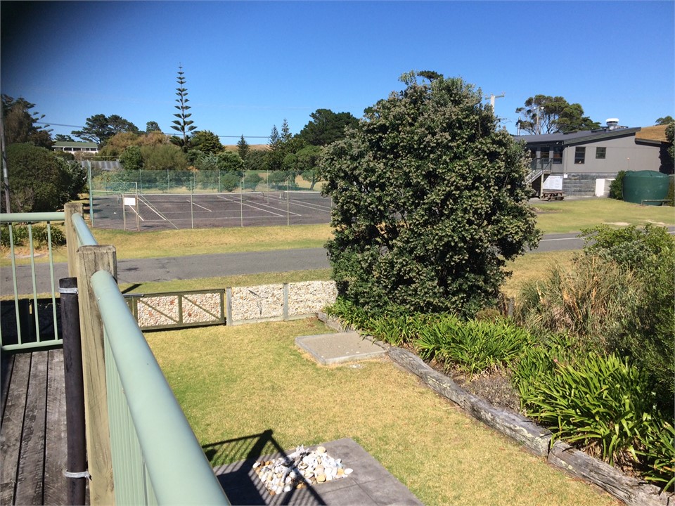 Tennis courts and golf club across the road