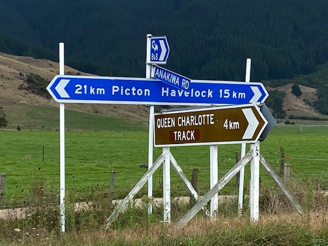 The main road turnoff