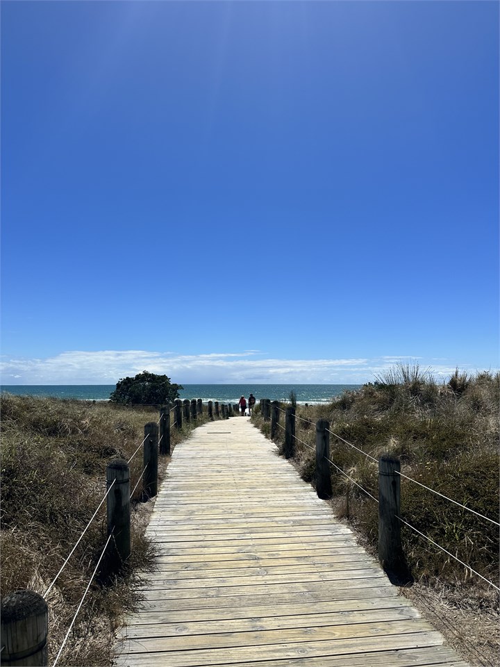 Down to the beach ...