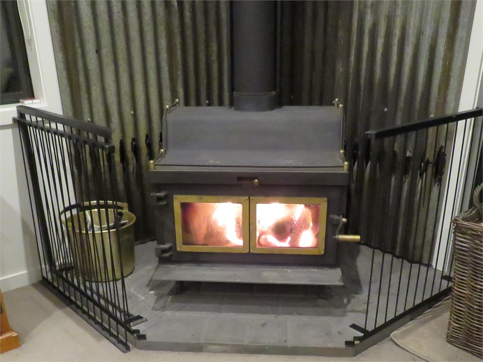 The log fire is ducted throughout the house