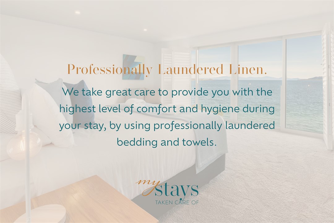 Professionally laundered linen & towels