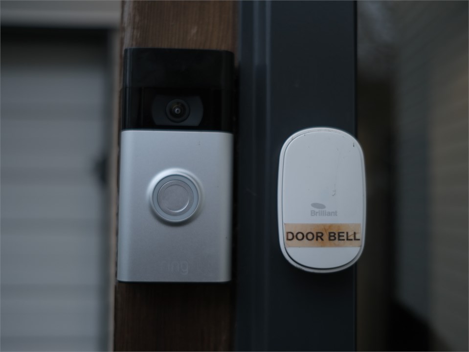 Ring camera outside for security of guests and own
