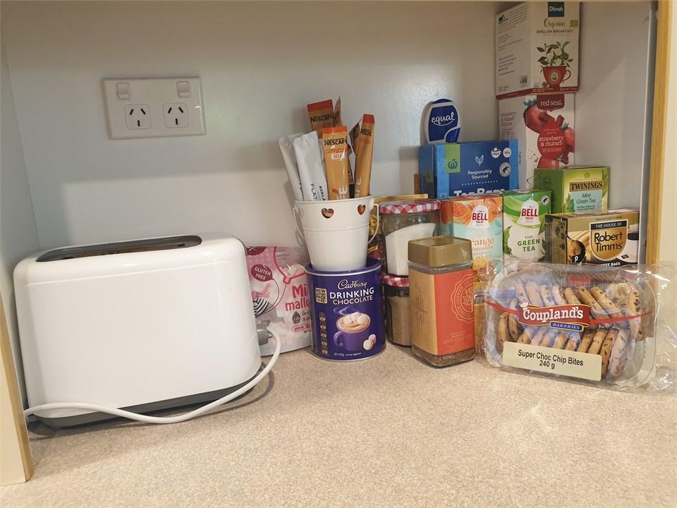 A range of Teas, coffee, and Chocolate drink optio