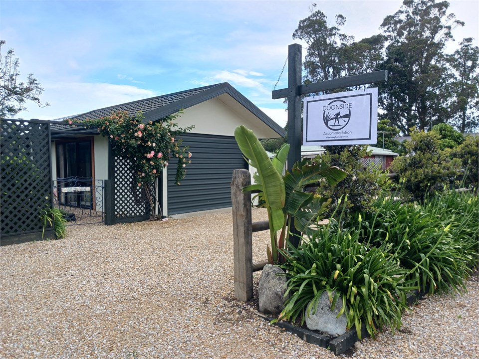 Front driveway and sign