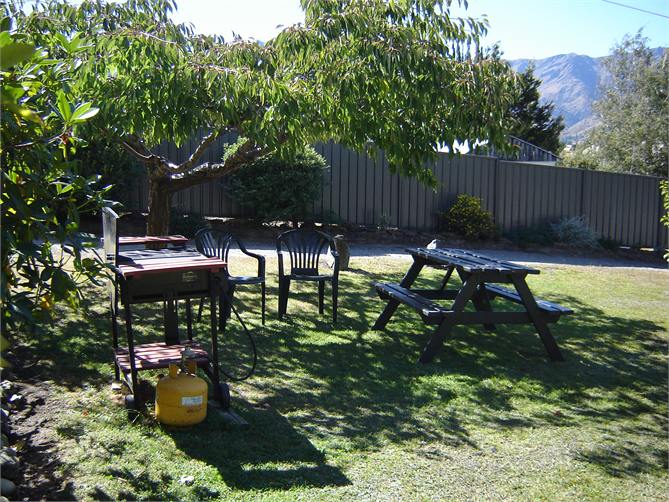 Shady, sheltered barbecue area